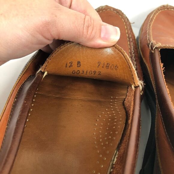 Allen Edmonds Brown Leather Boulder Loafers Driving Moccasins Mens Size 12 main image 9
